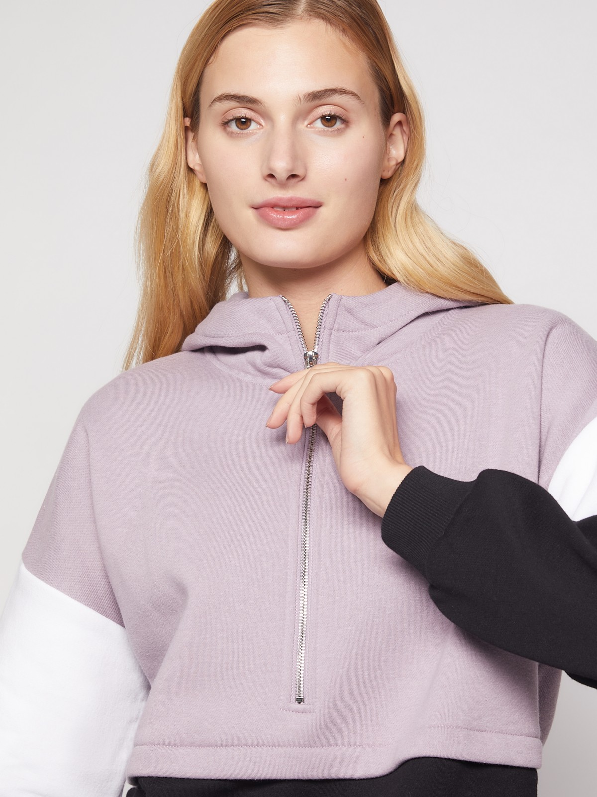 Худи на молнии с кулиской