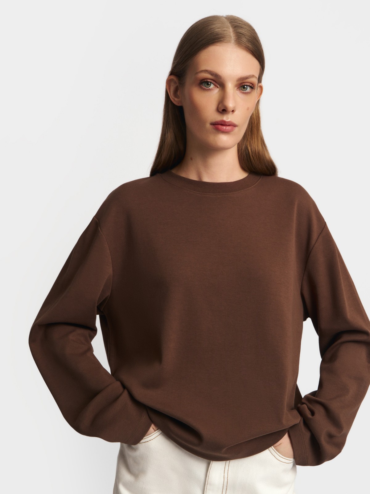 Трикотажный лонгслив из хлопка