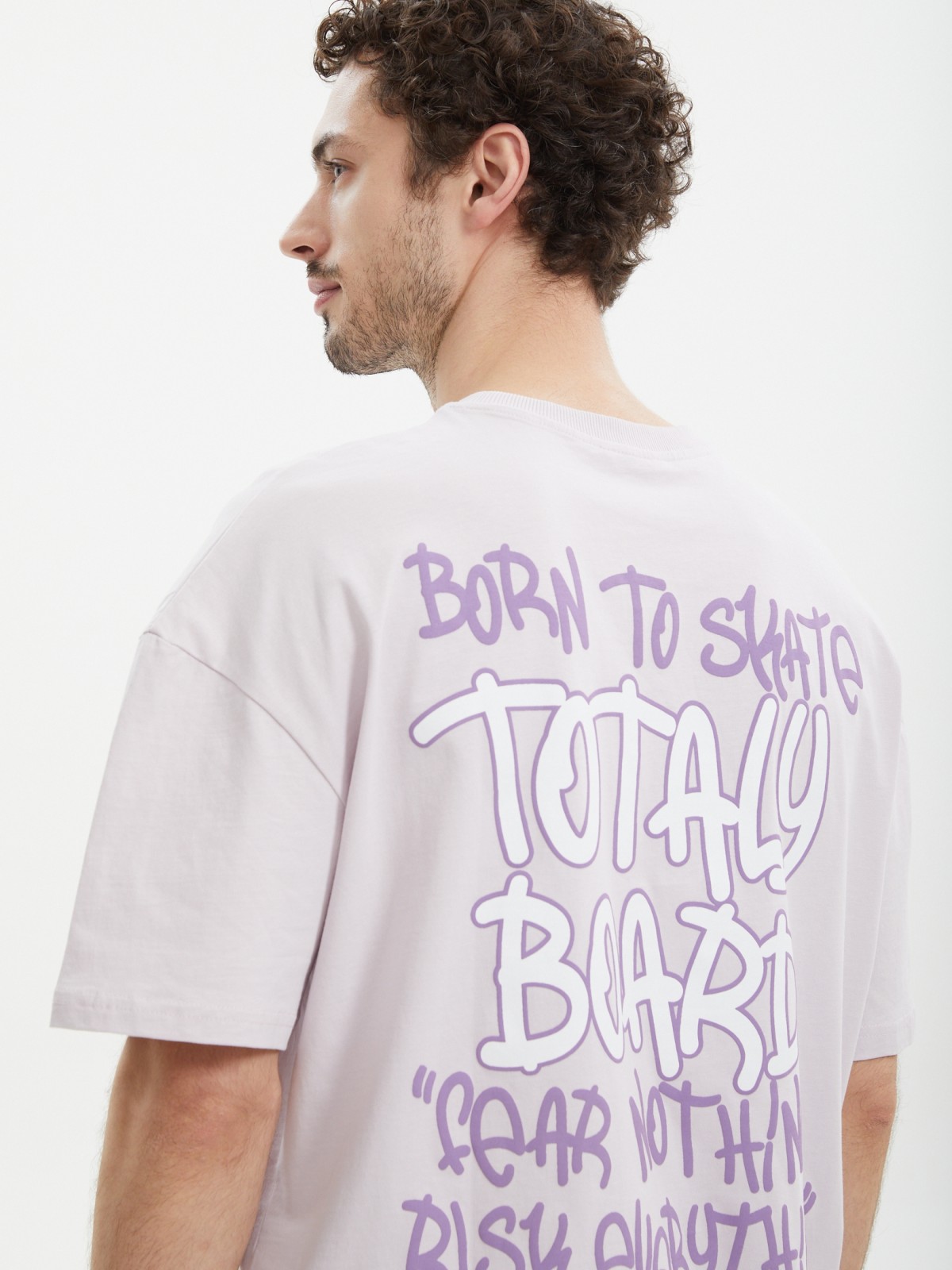 Футболка оверсайз из хлопка с надписью