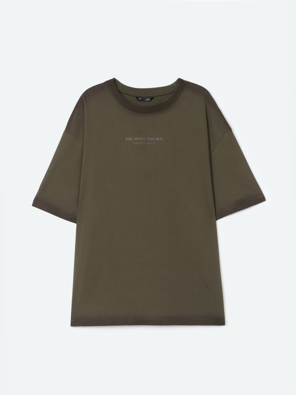 Футболка оверсайз из хлопка с надписью