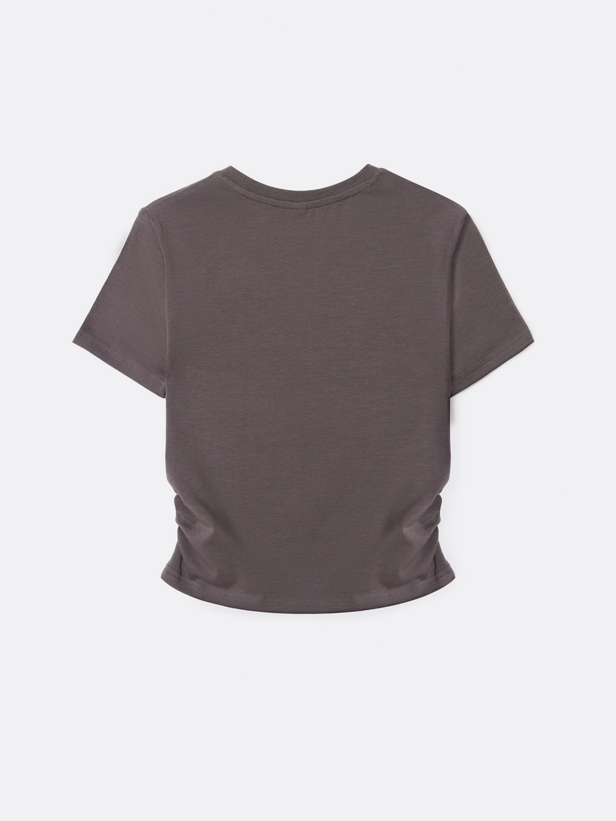 Топ-футболка из хлопка с драпировкой