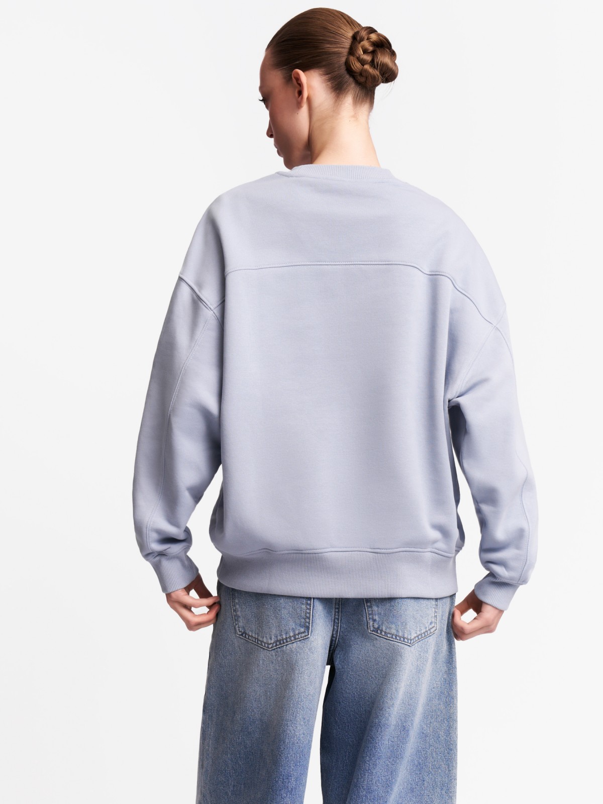 Однотонный трикотажный свитшот