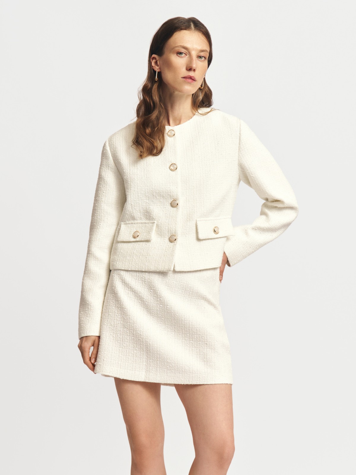 Твидовая юбка мини