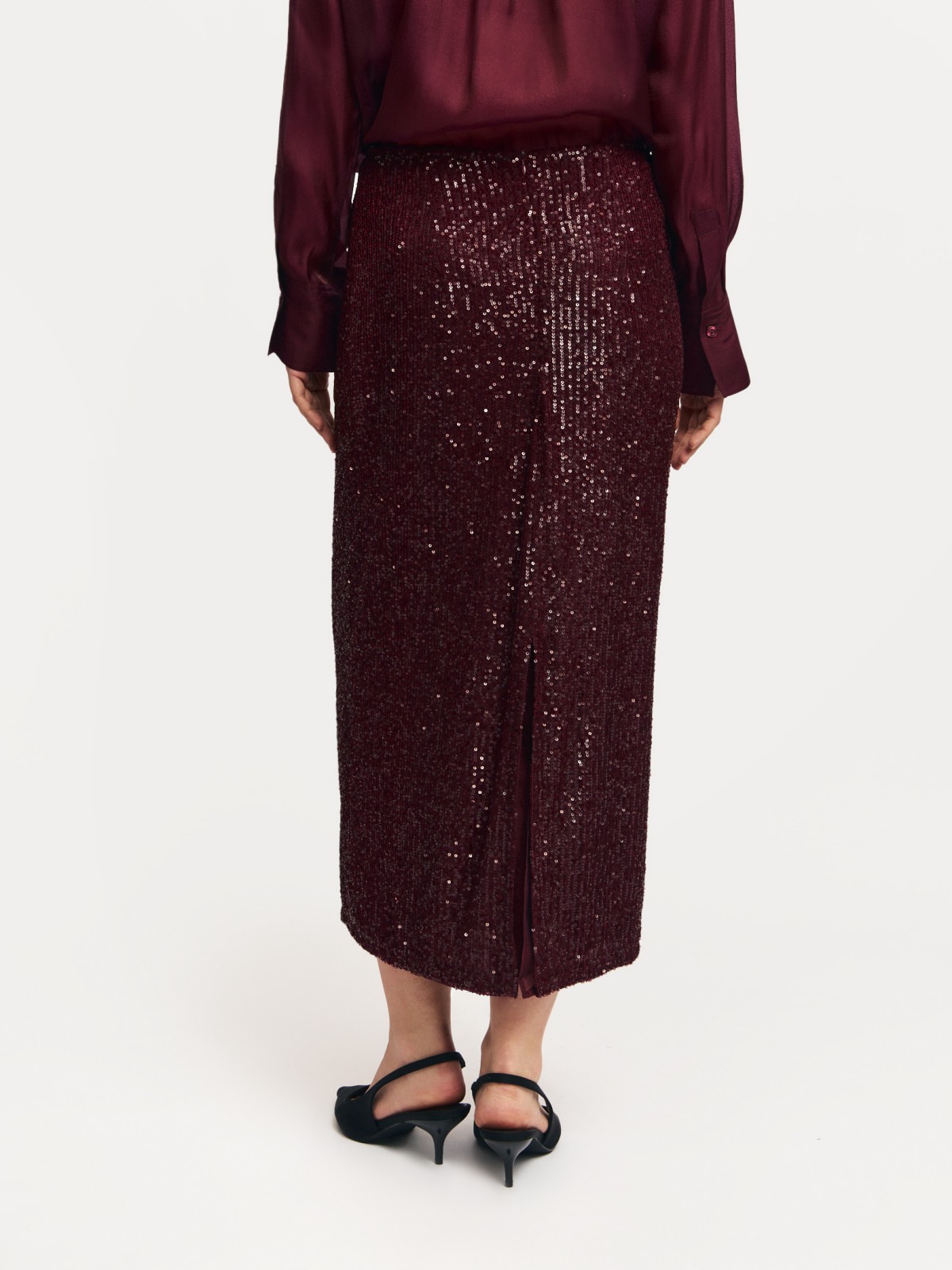 Юбка миди с пайетками