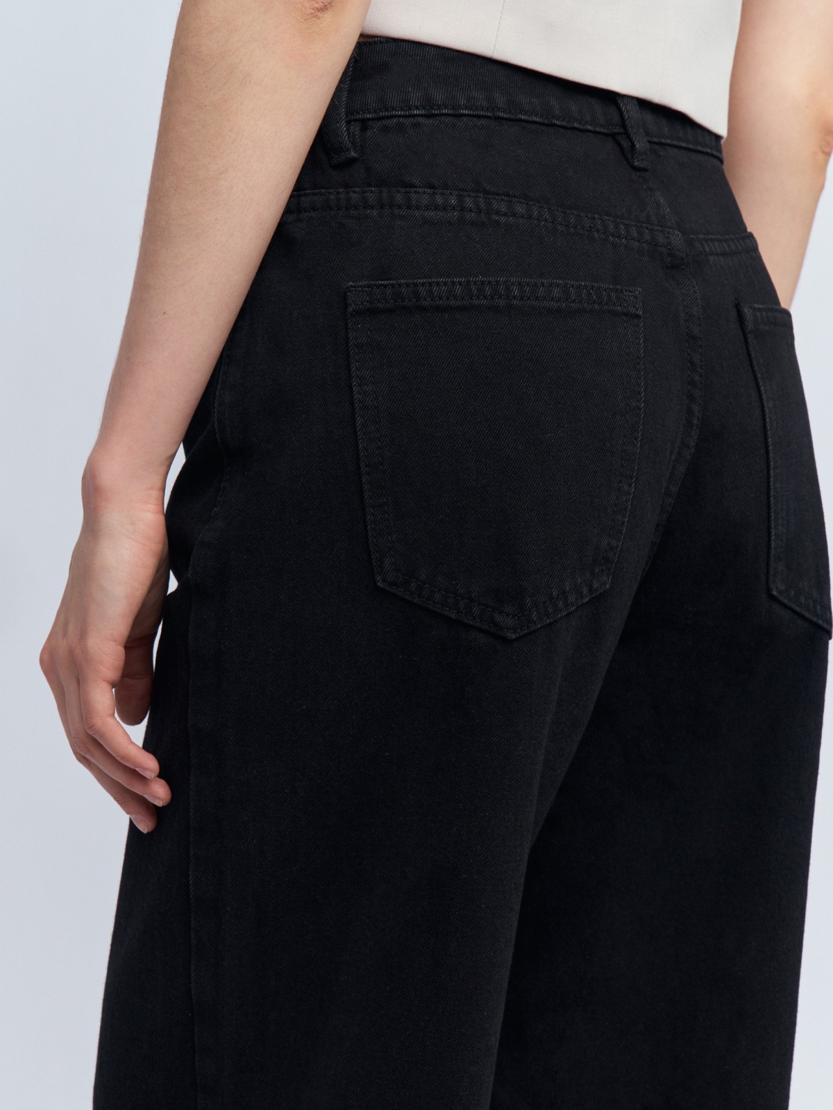 Джинсы силуэта Wide с высокой посадкой