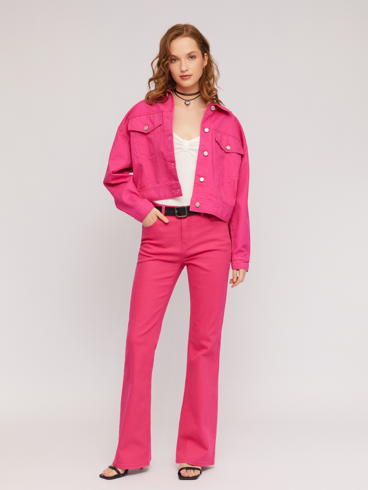 Джинсы силуэта Bootcut из хлопка Джинсы силуэта Bootcut из хлопка