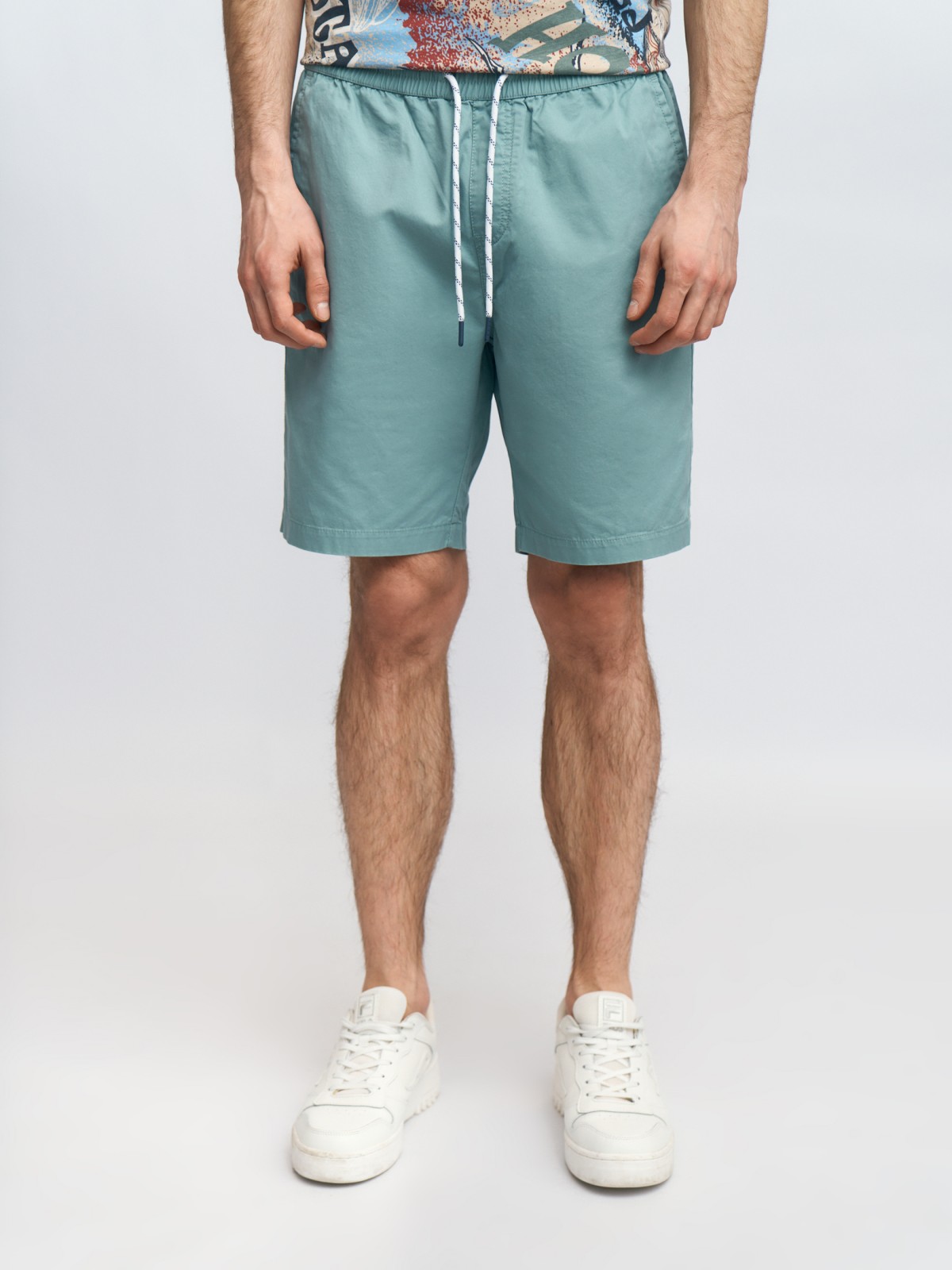 Удлинённые шорты на резинке из хлопка