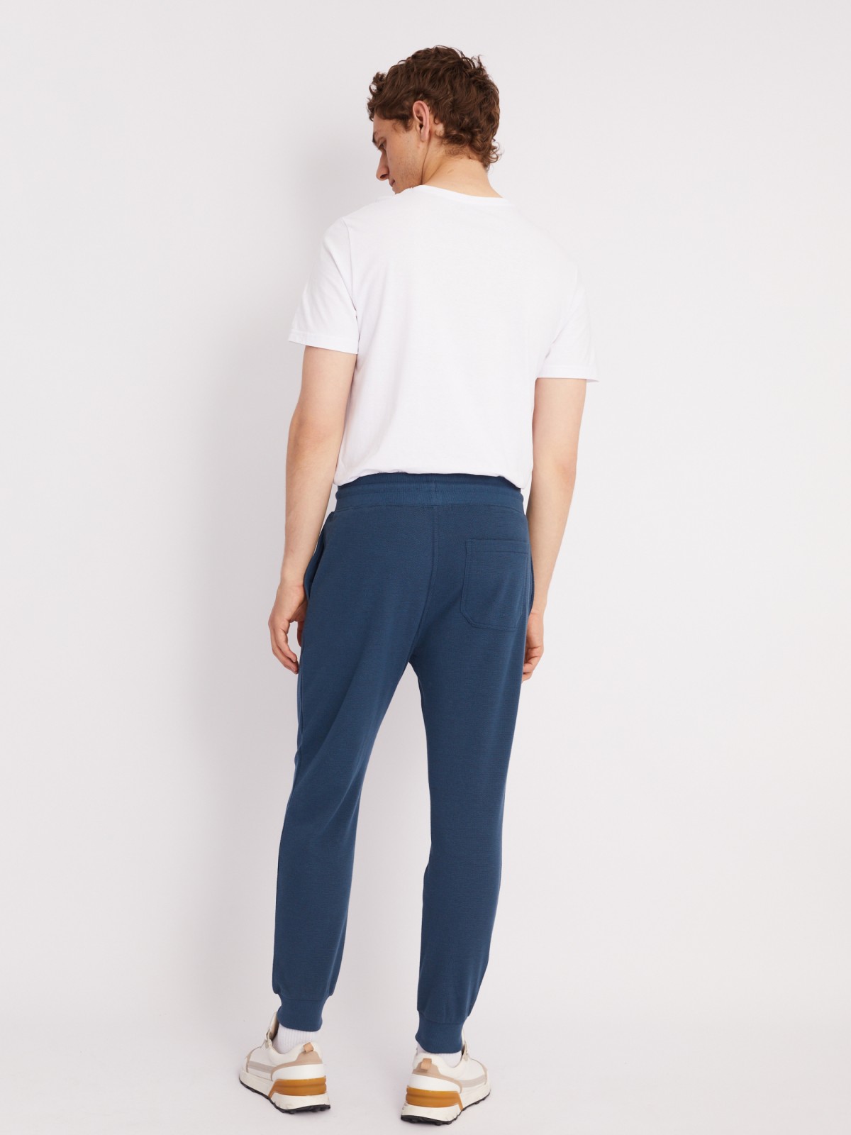 Трикотажные брюки-джоггеры в спортивном стиле zolla 21331762F012, цвет бирюзовый, размер S - фото 5