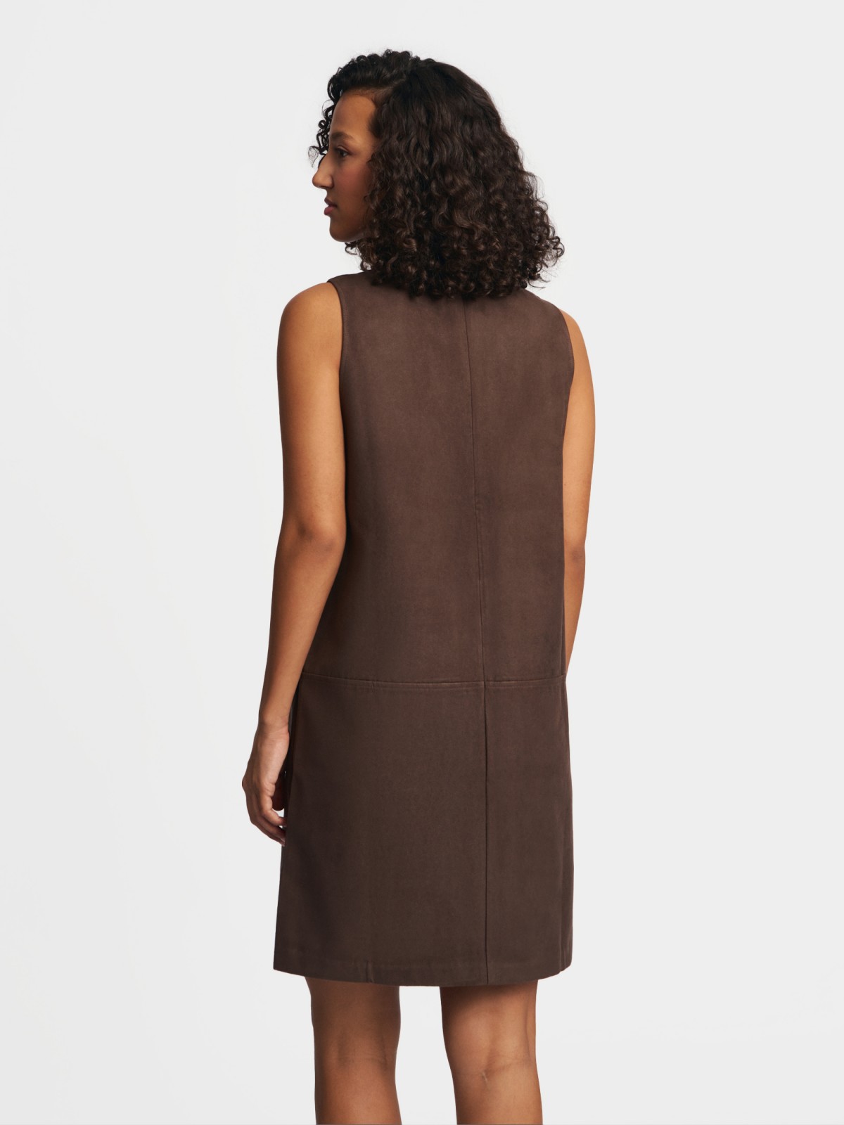 Платье-сарафан из экозамши