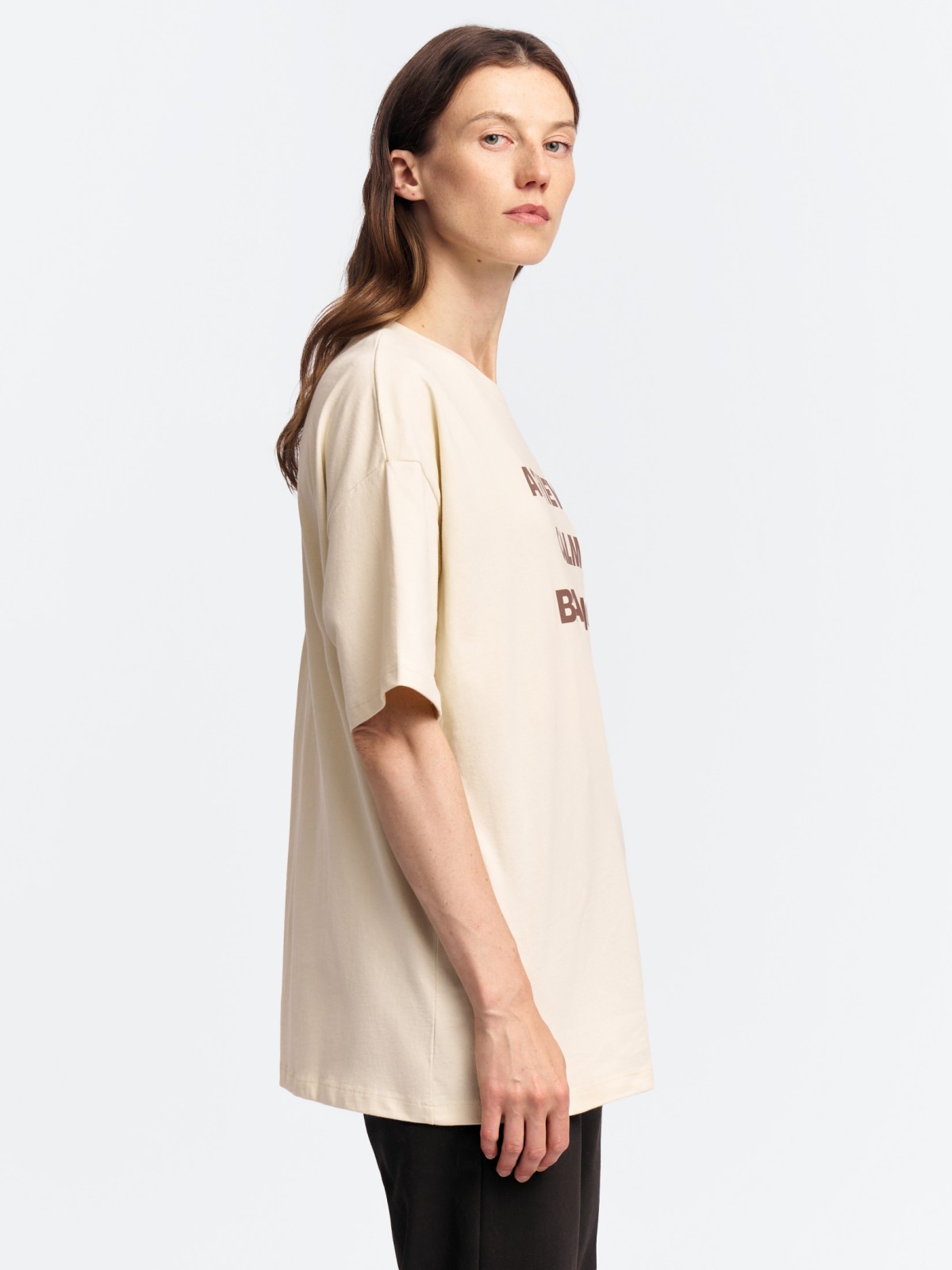 Футболка оверсайз из хлопка с принтом