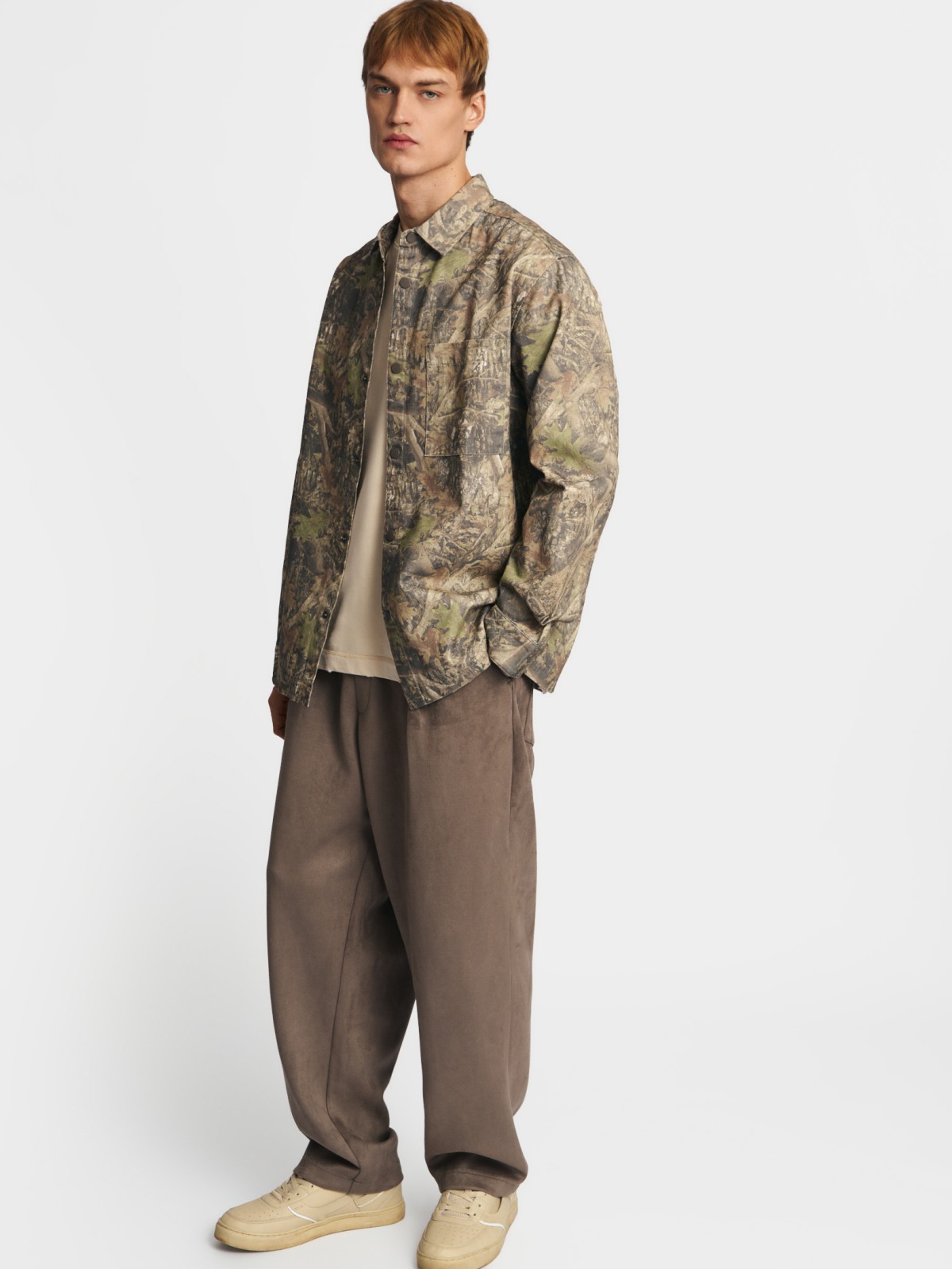 Куртка-рубашка из хлопка с принтом