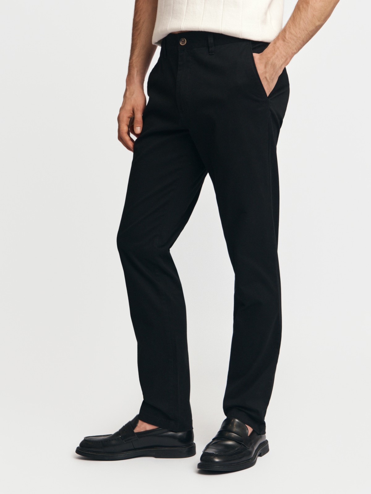 Брюки силуэта Slim из хлопка