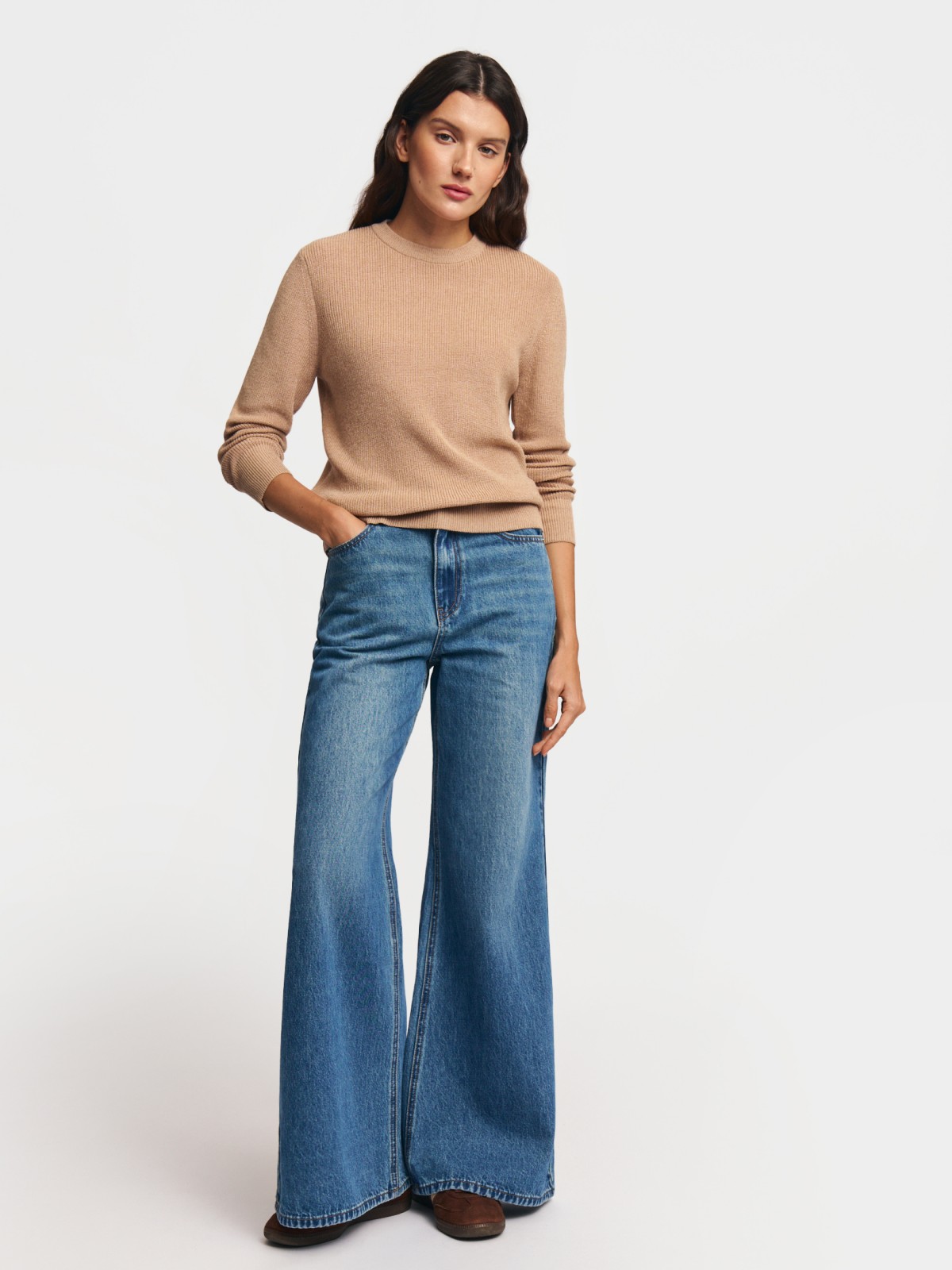 Вязаный джемпер с длинным рукавом