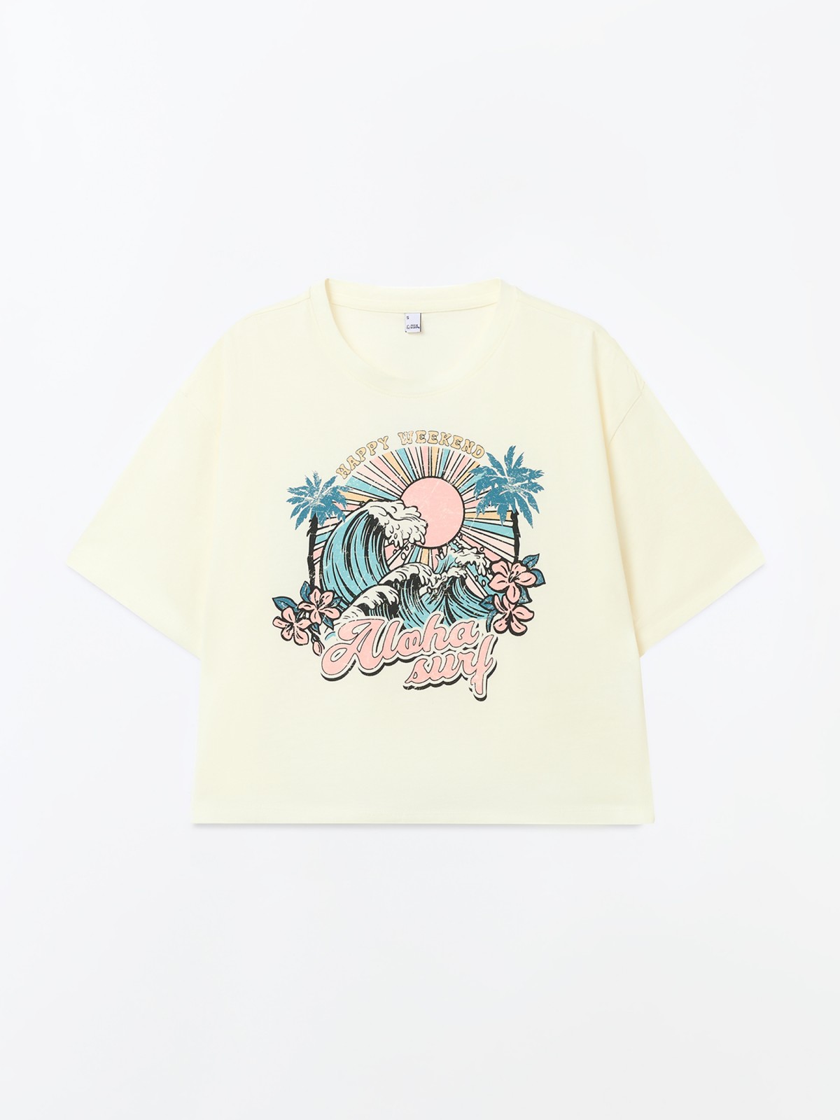 Футболка-топ из хлопка с принтом