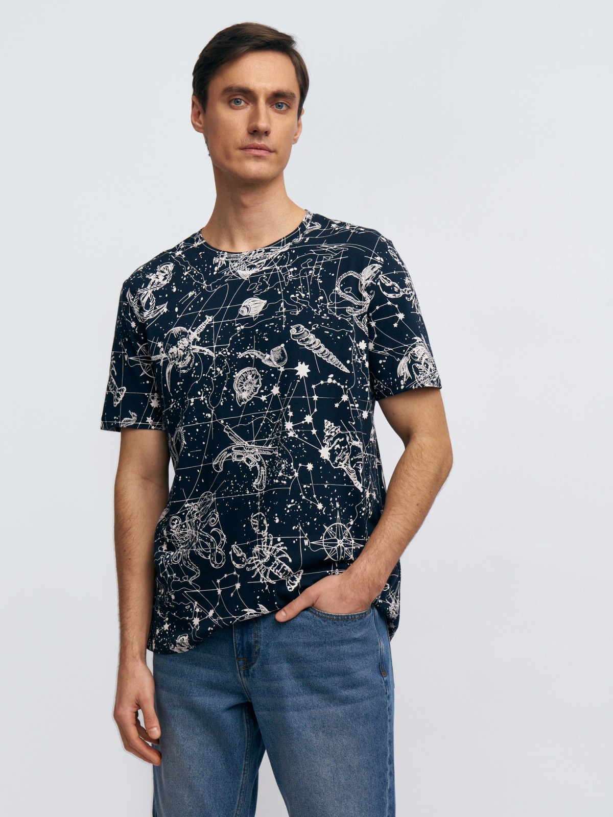 Футболка из хлопка с принтом