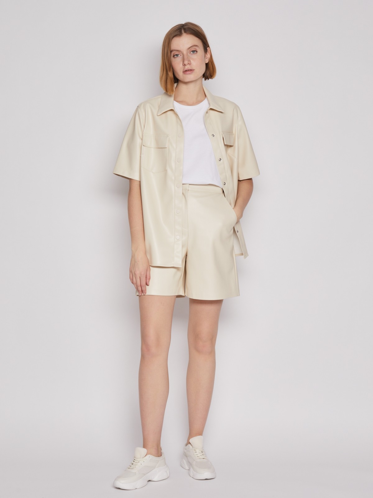 Шорты из экокожи