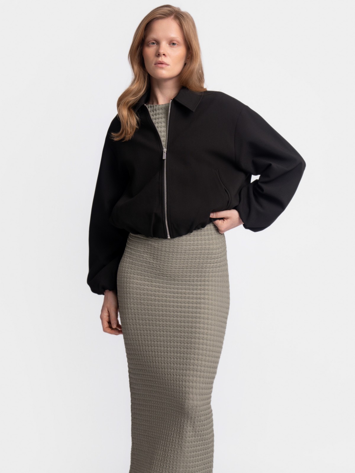 Куртка-бомбер с воротником