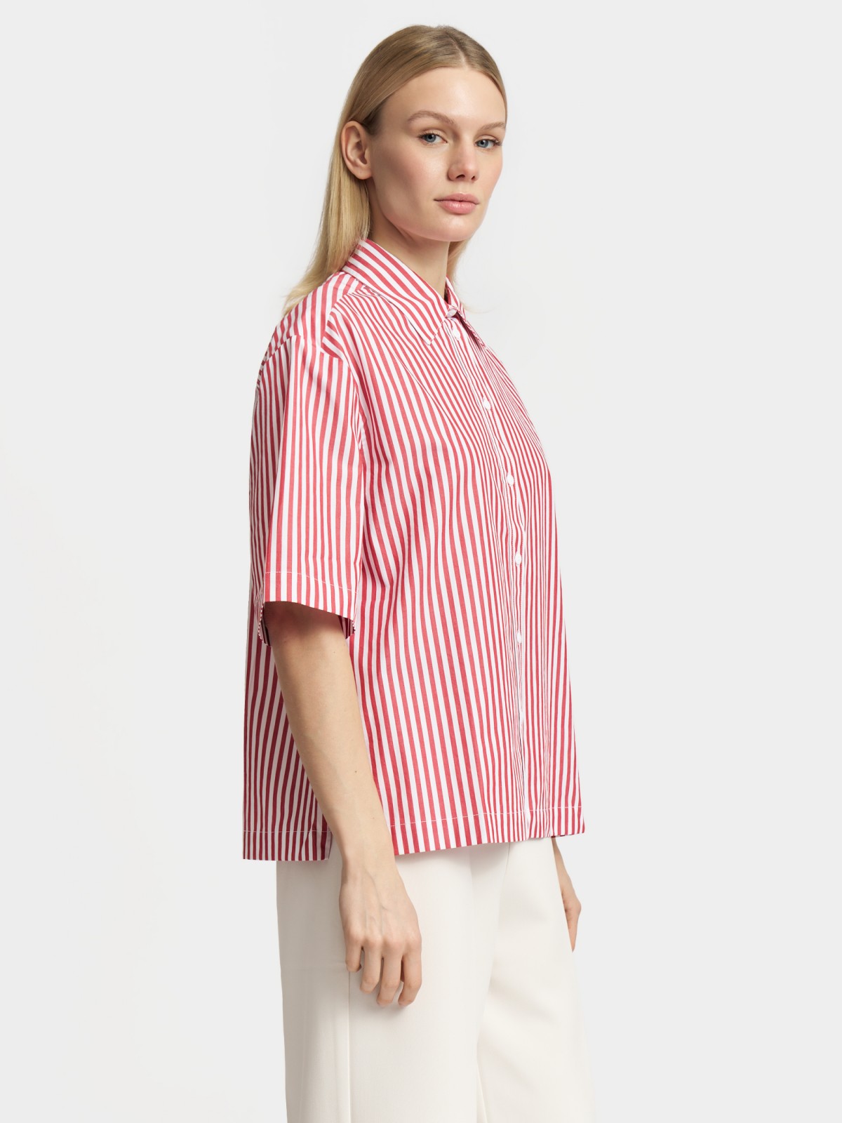 Рубашка из хлопка с коротким рукавом