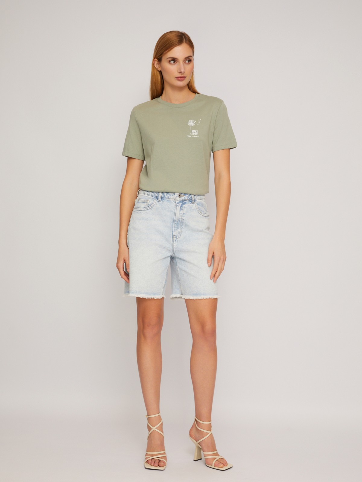 Футболка из хлопка с принтом