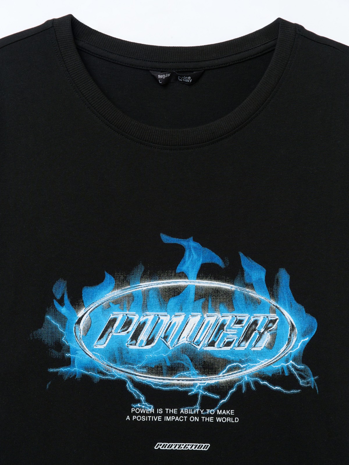 Футболка из хлопка с принтом-надписью