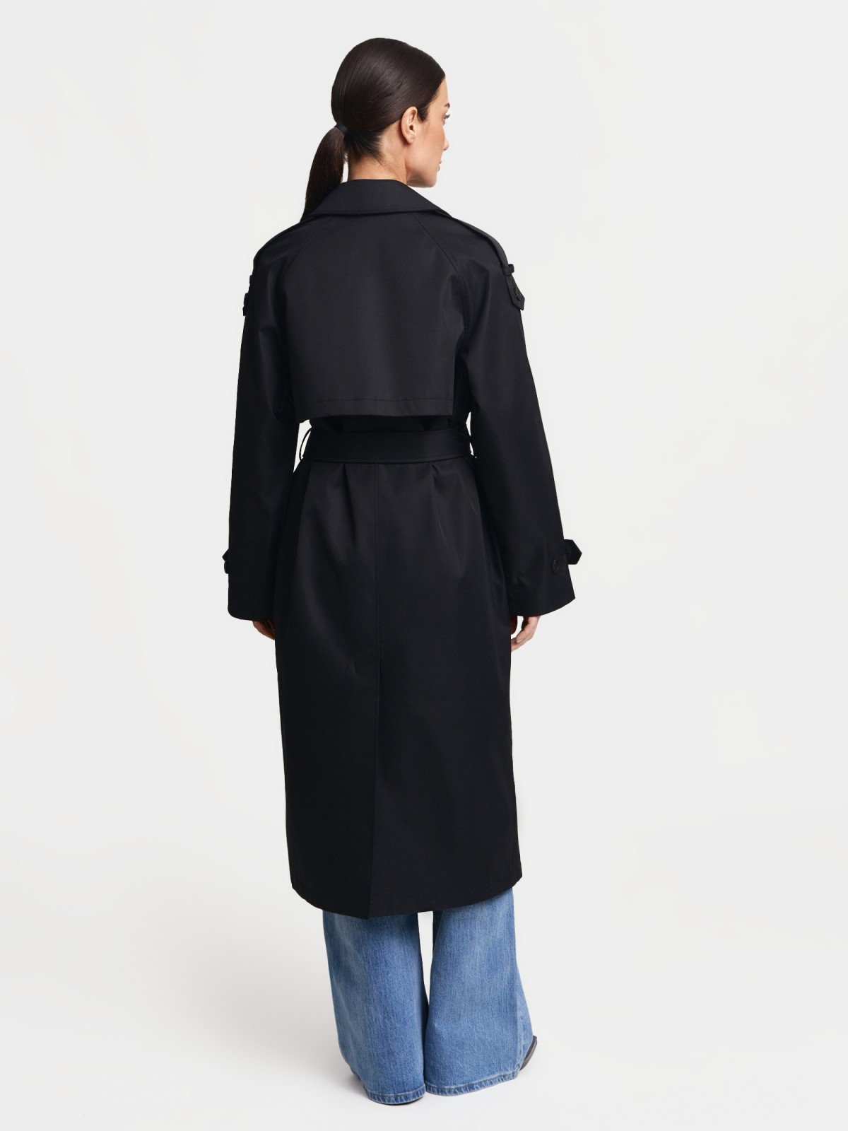 Двубортный тренчкот с поясом