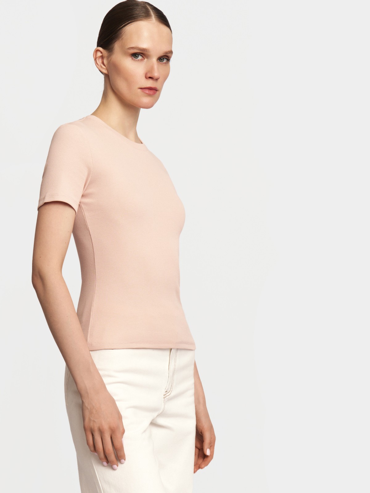 Футболка из хлопка однотонная