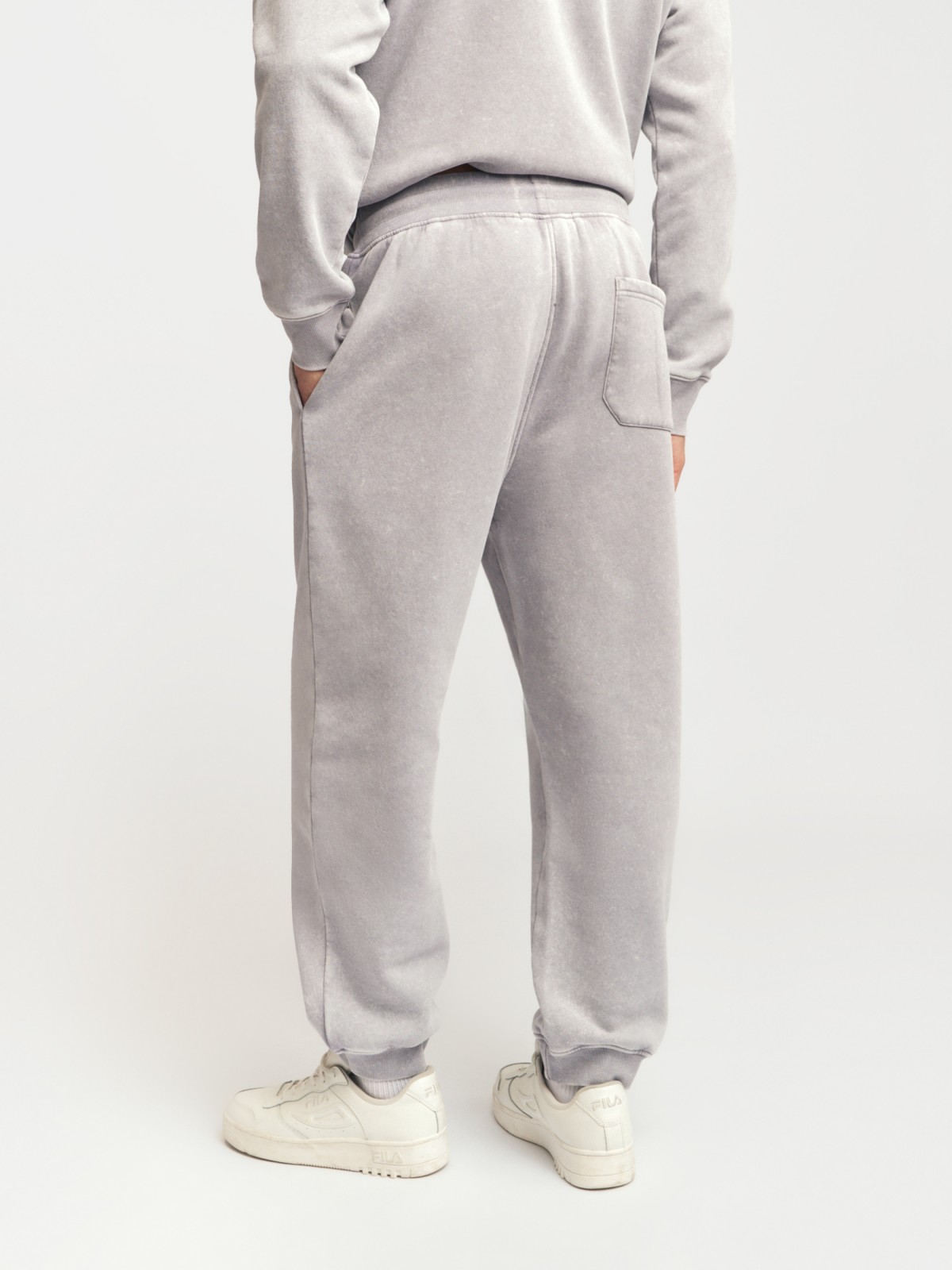 Трикотажные брюки-джоггеры с начёсом