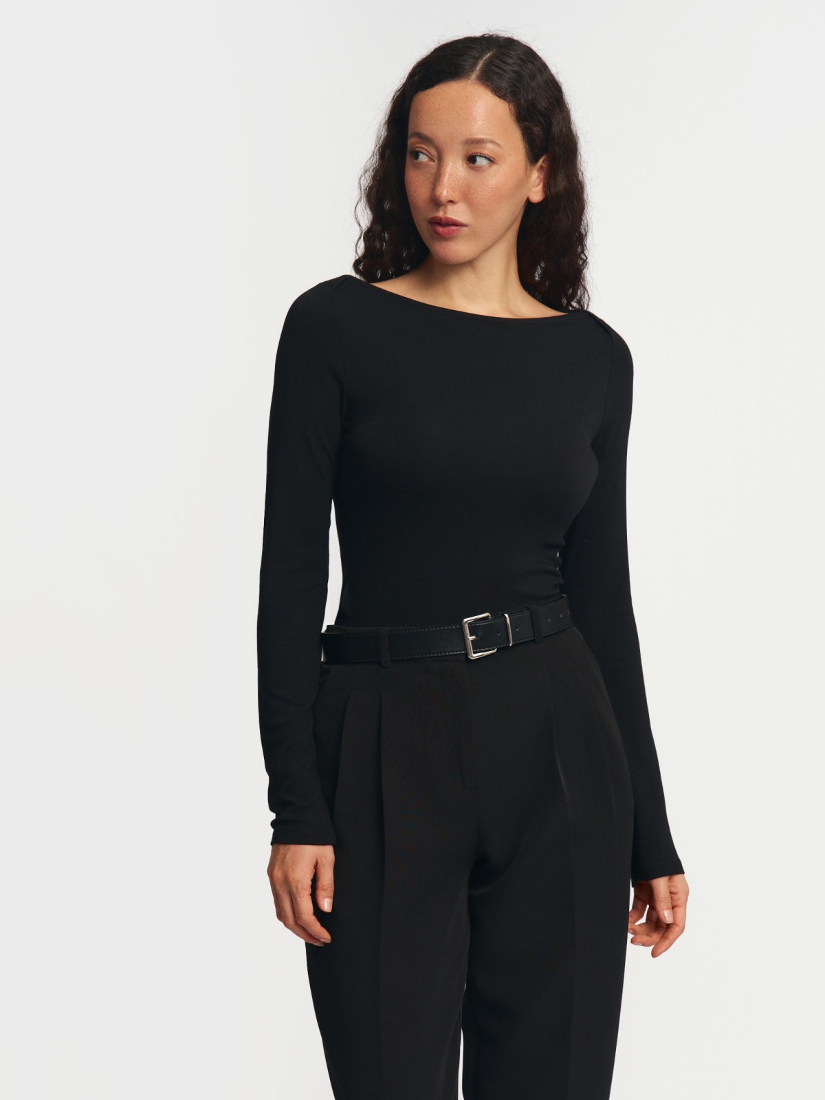 Трикотажный лонгслив из вискозы