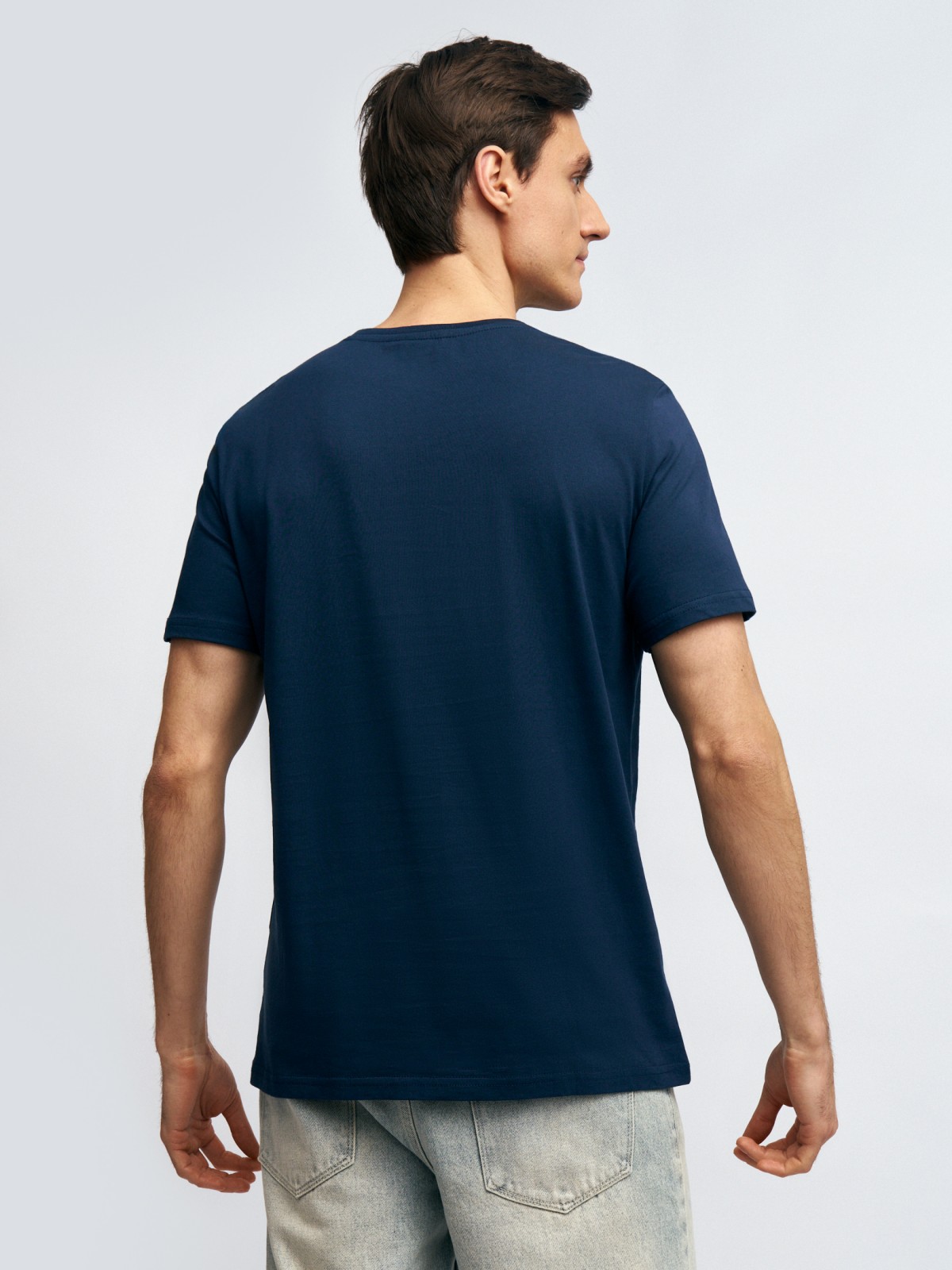 Футболка из хлопка с принтом-надписью