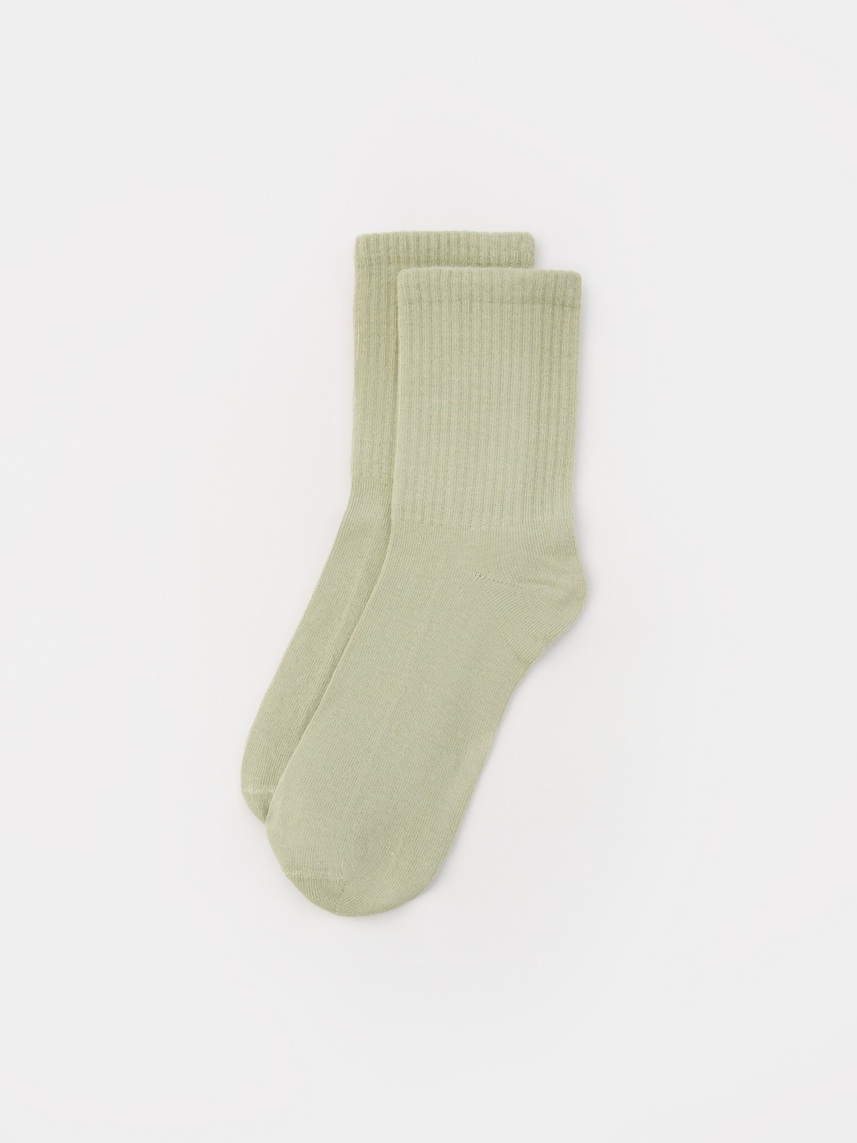 Высокие носки с резинкой в рубчик