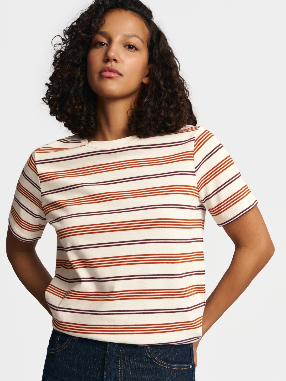 Футболка из хлопка в полоску