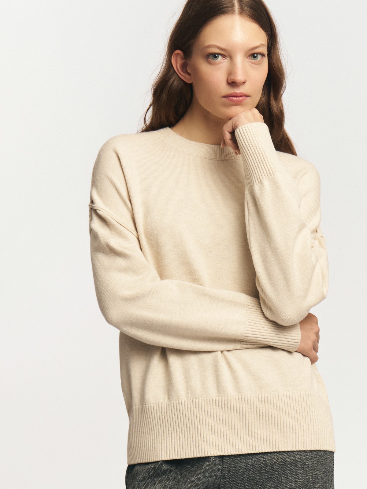 Вязаный джемпер с длинным рукавом