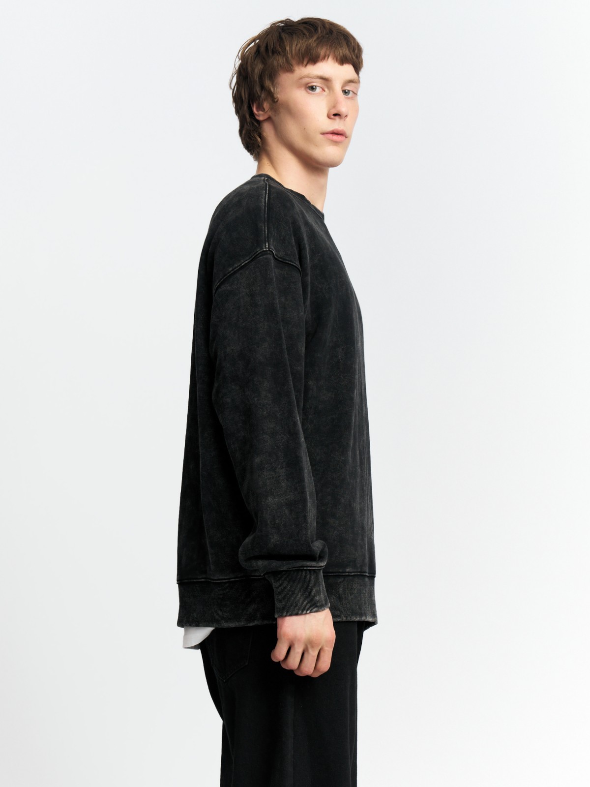 Трикотажный свитшот однотонный