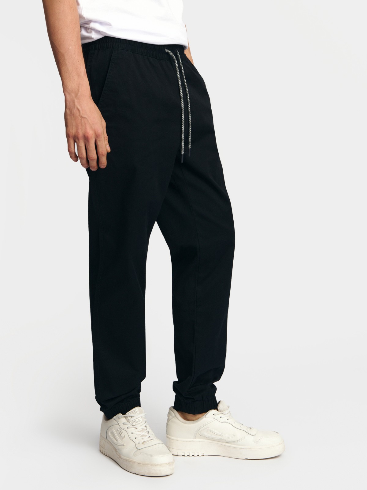 Брюки-джоггеры из хлопка на резинке