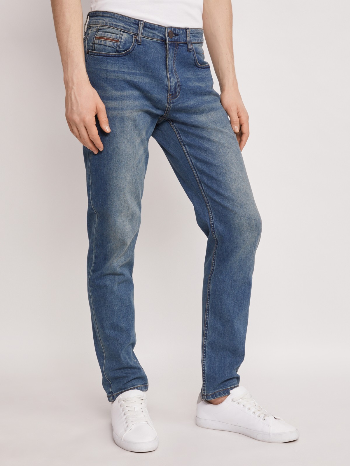 Брюки джинсовые zolla 01121714S033, цвет бирюзовый, размер 30 - фото 2