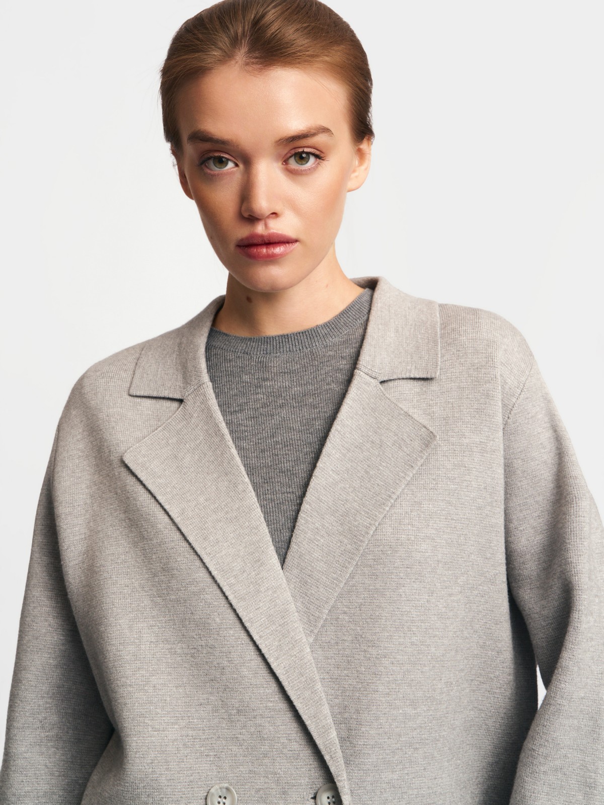 Трикотажный кардиган-жакет