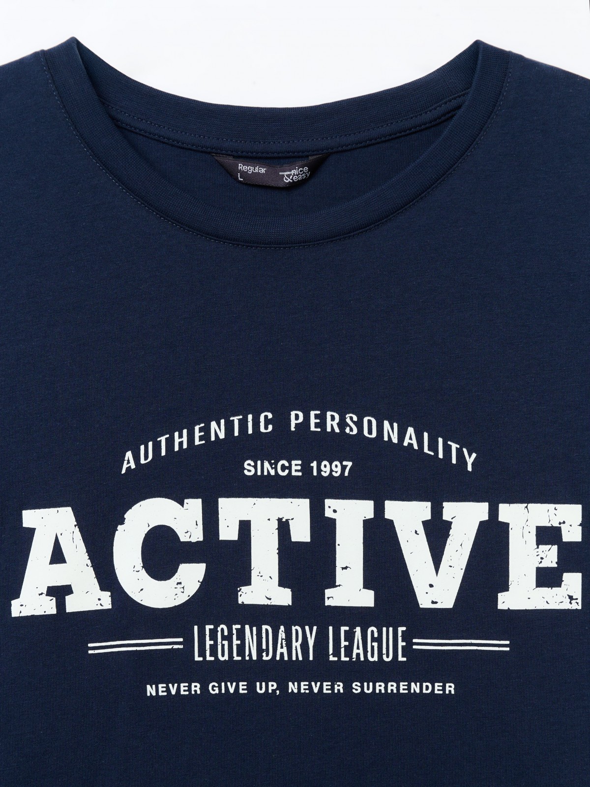 Футболка из хлопка с принтом-надписью