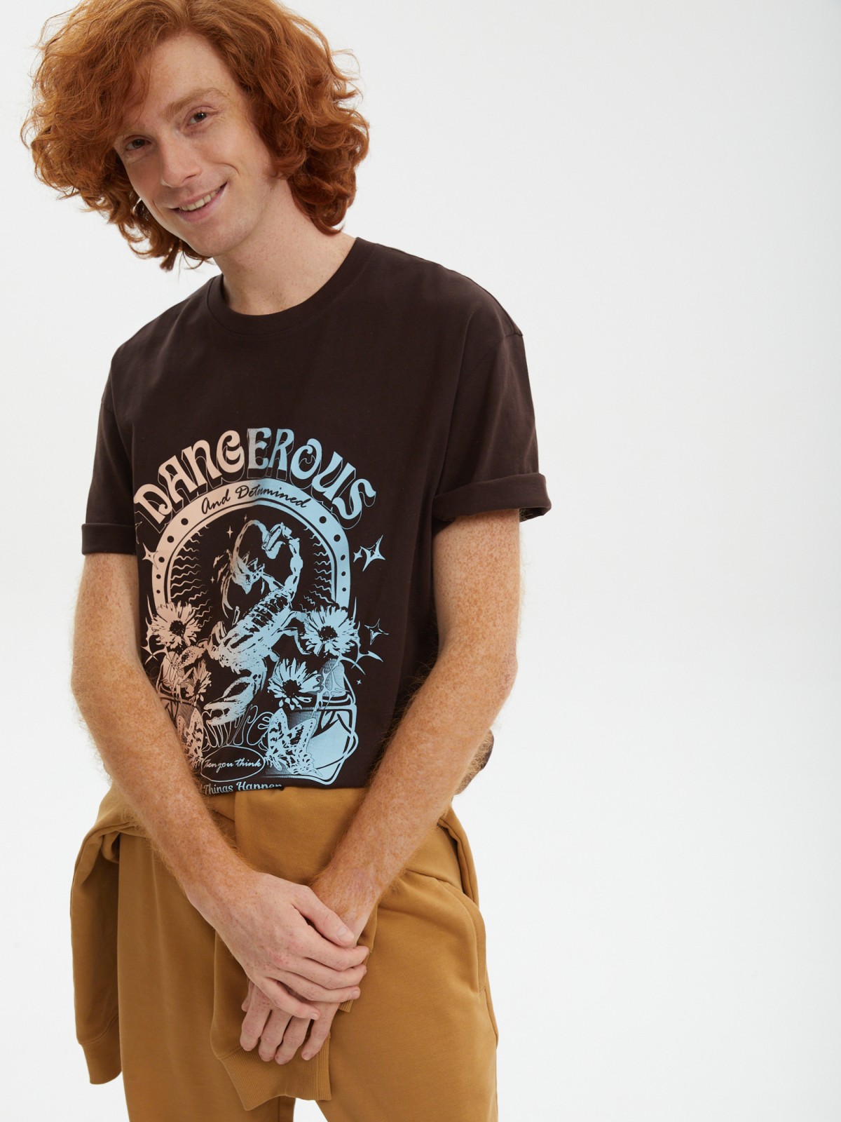 Футболка из хлопка с принтом