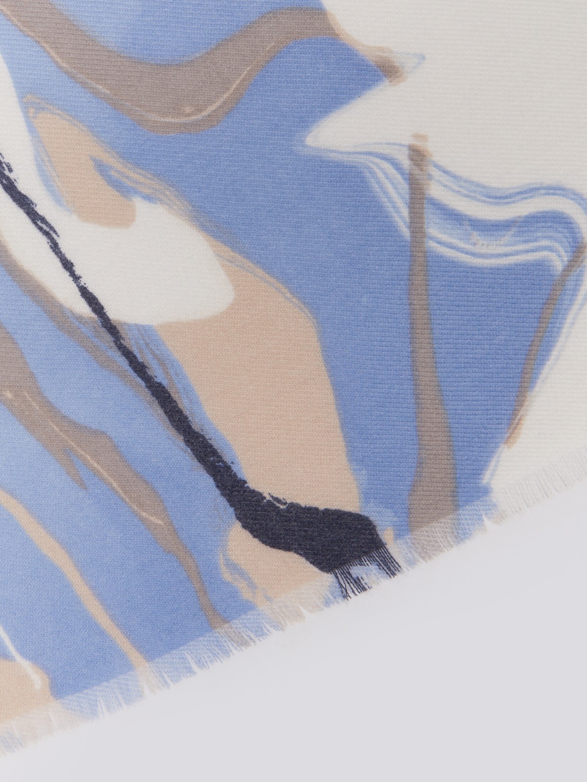 Тканевый шарф с короткой бахромой zolla 02411914J025, цвет серый, размер No_size - фото 3