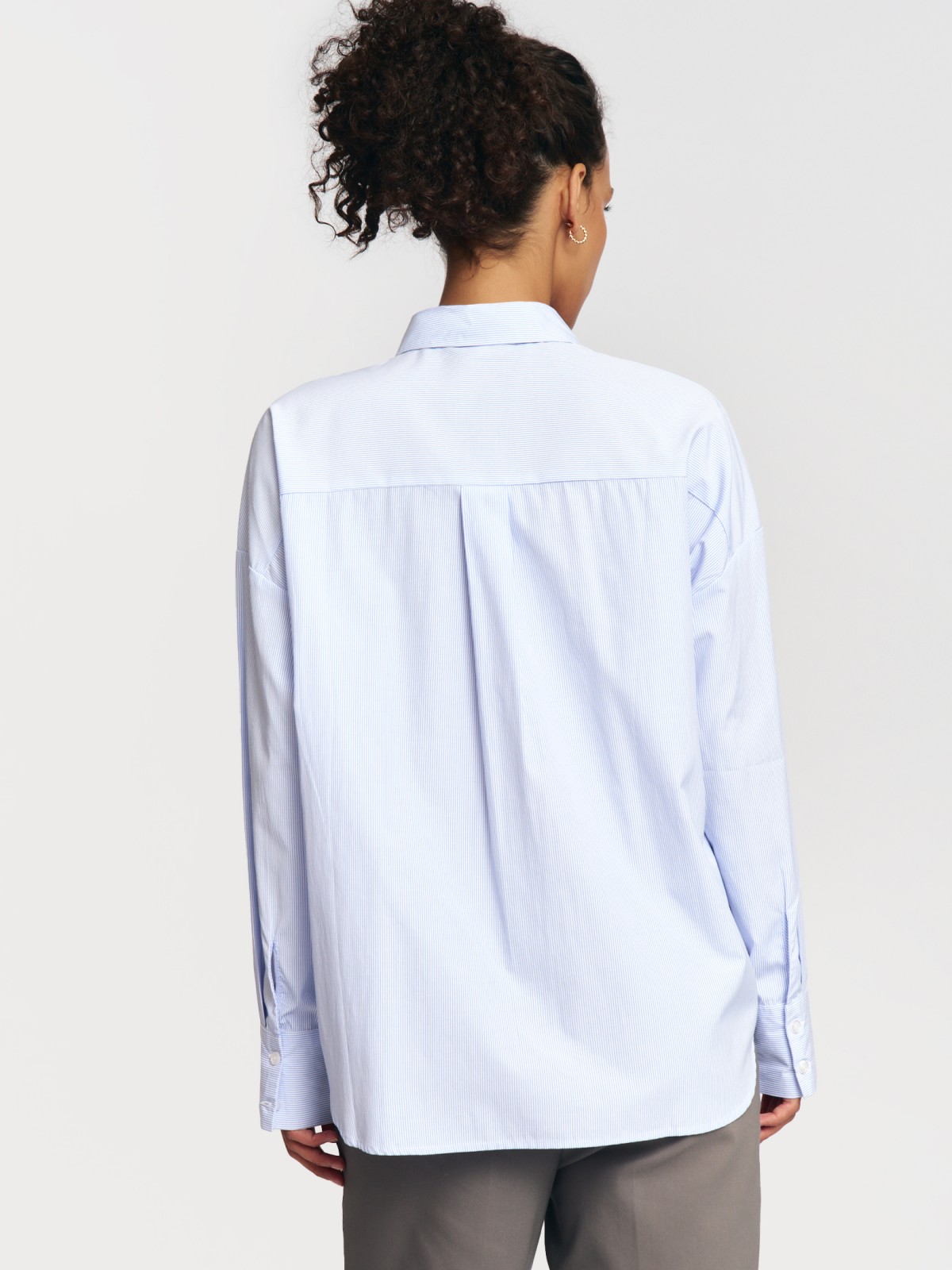 Рубашка свободного силуэта в полоску