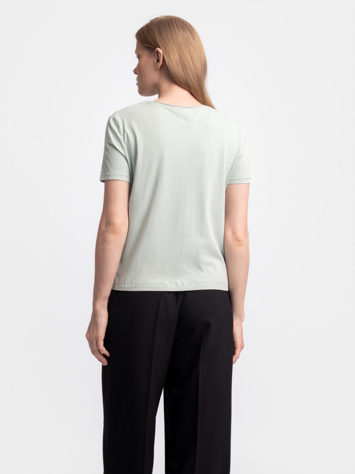 Футболка прямого силуэта из хлопка