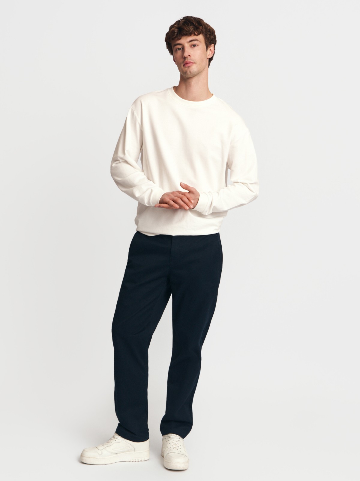 Брюки силуэта Tapered из хлопка