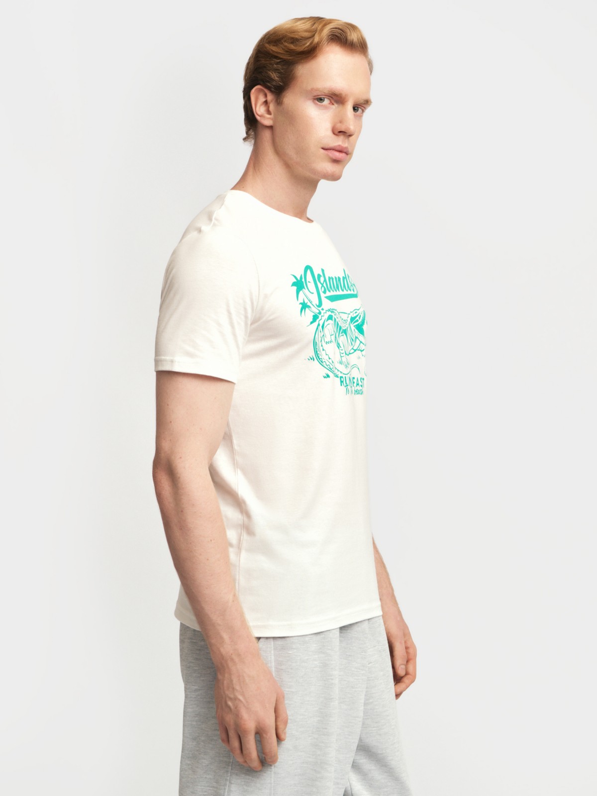 Футболка из хлопка с принтом