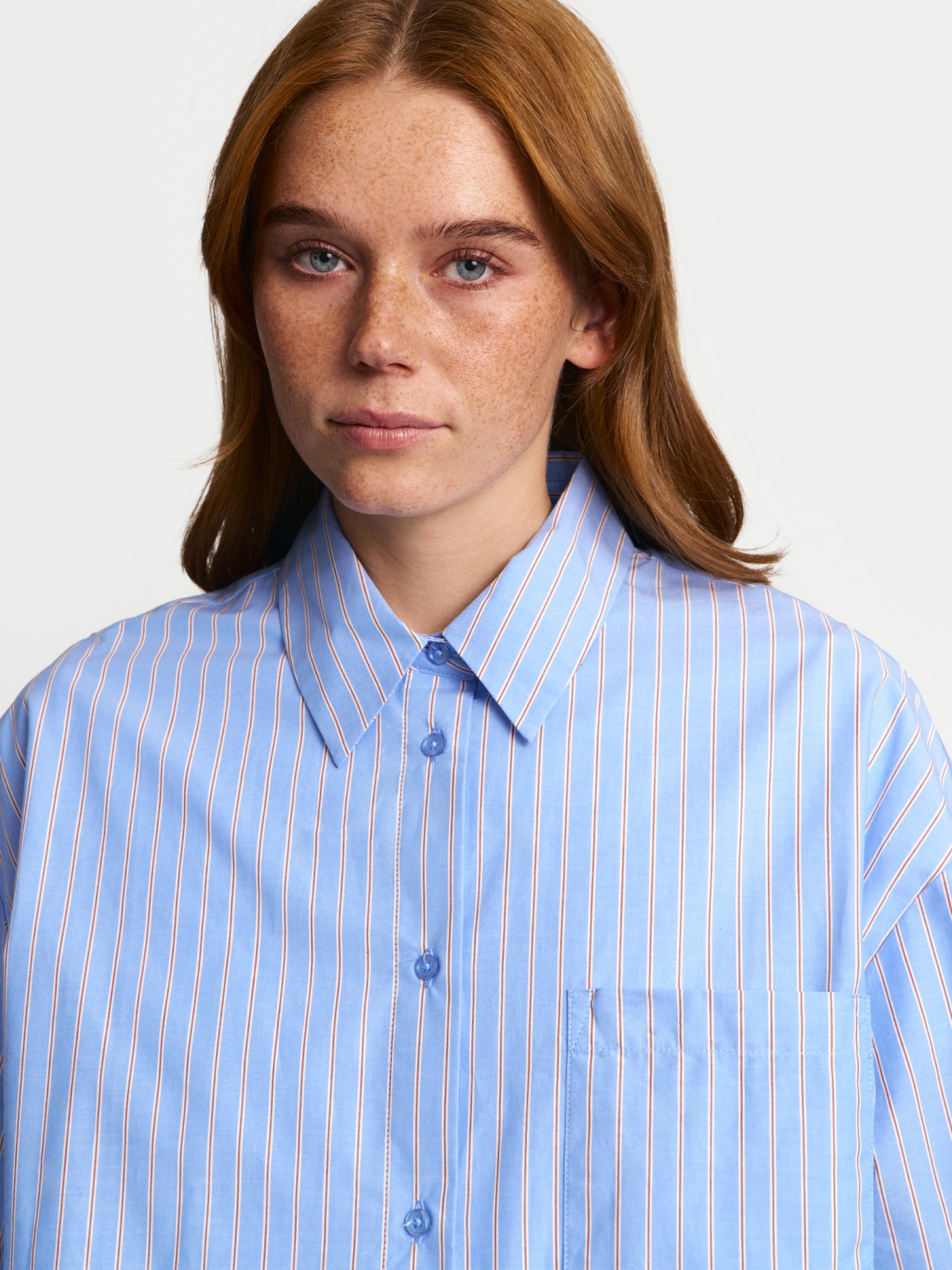 Рубашка из хлопка в полоску