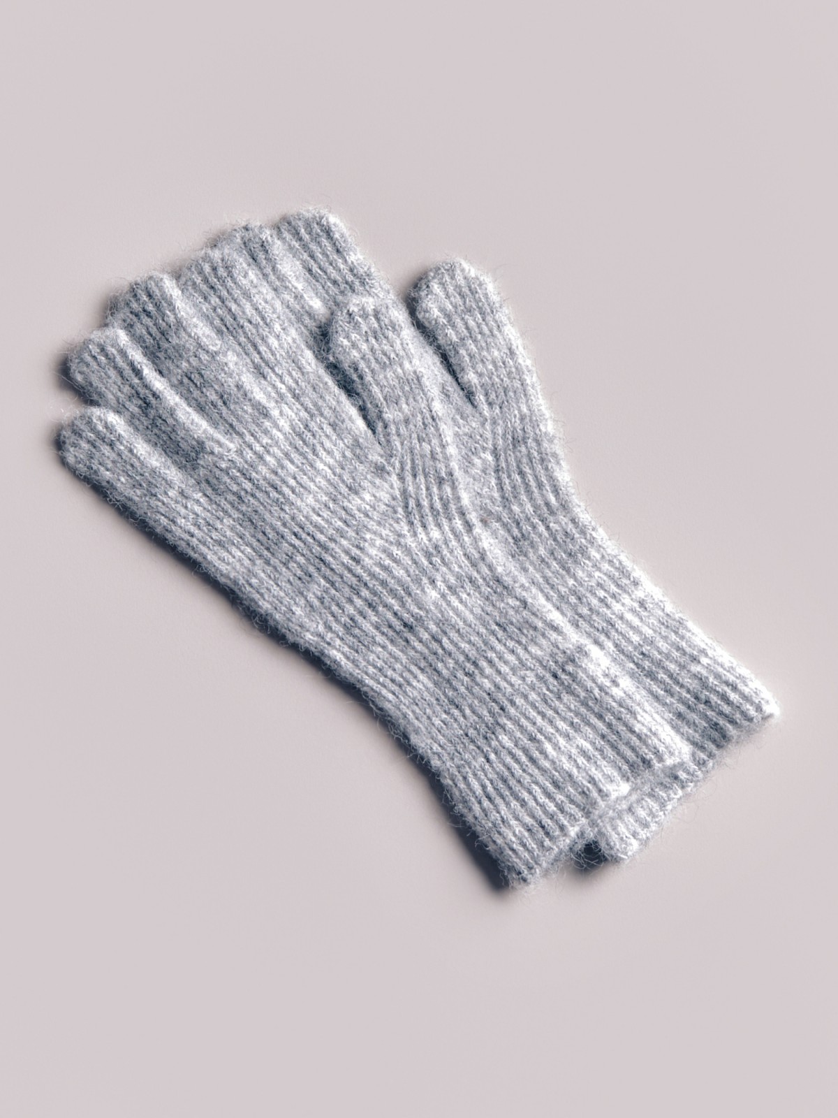 Длинные вязаные перчатки с шерстью