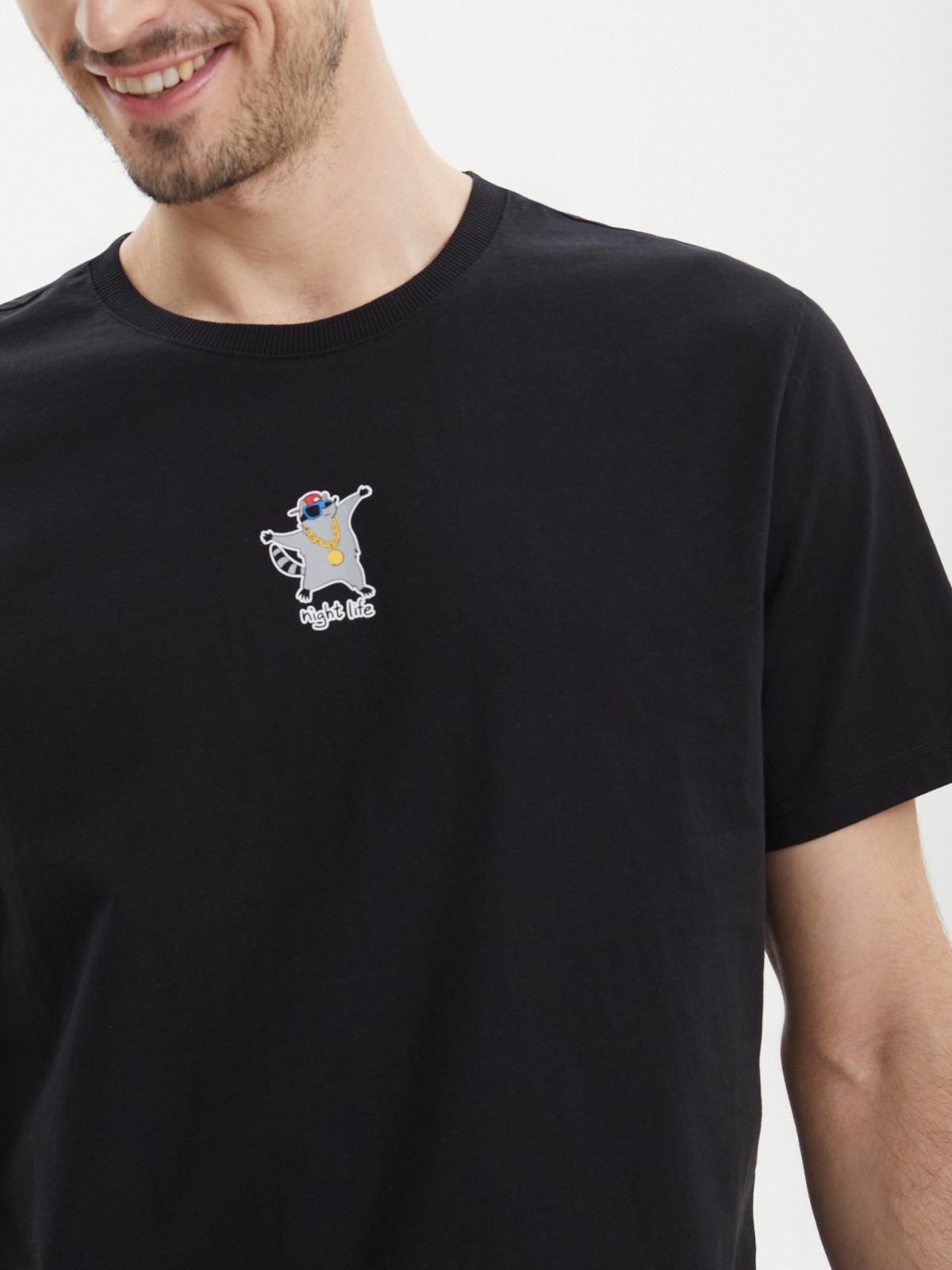 Футболка из хлопка с принтом