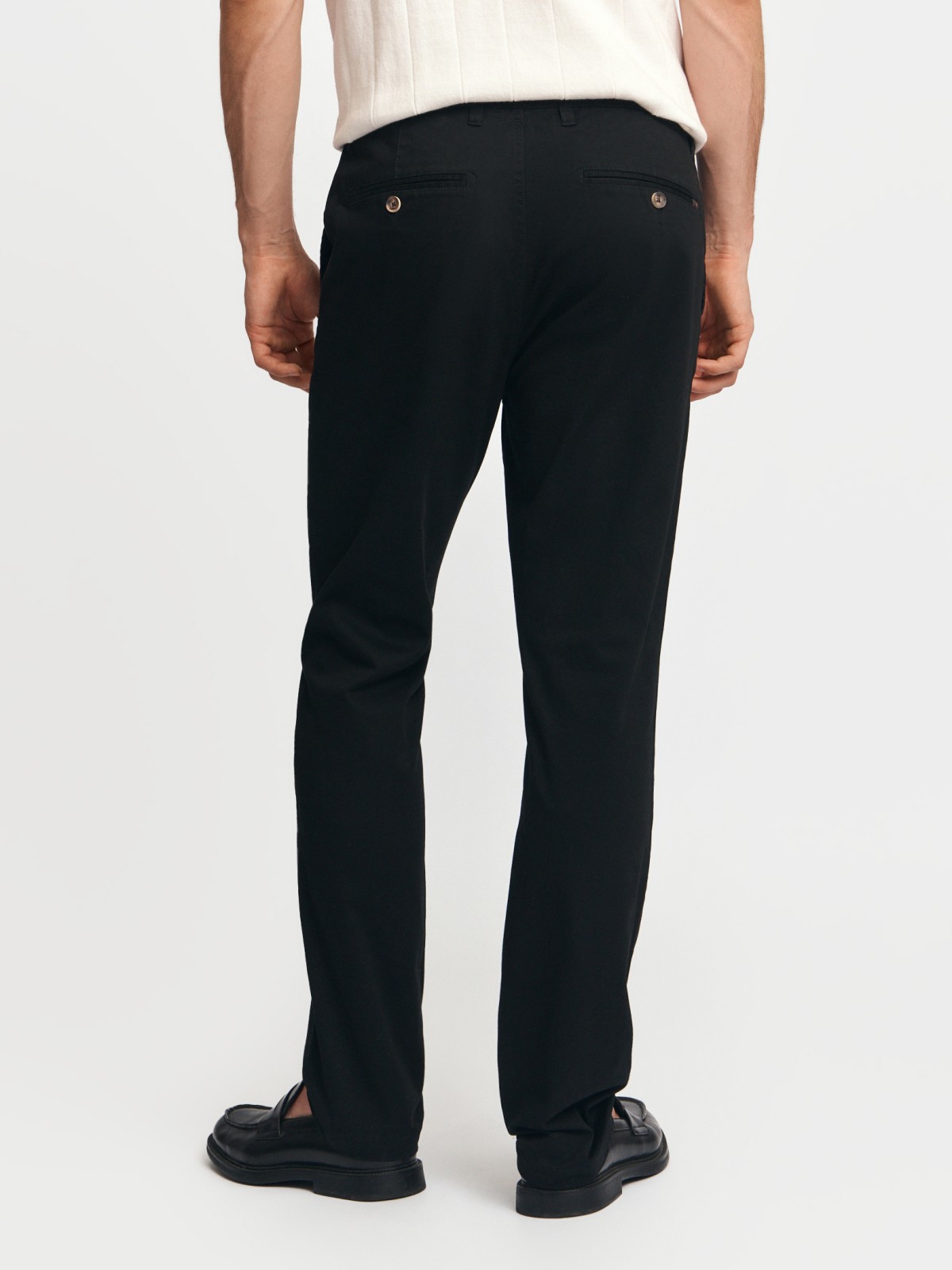 Брюки силуэта Slim из хлопка