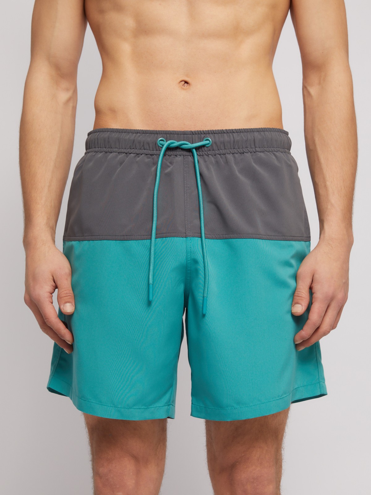Пляжные шорты (для плавания) zolla N14247S39023, цвет бирюзовый, размер XS - фото 2