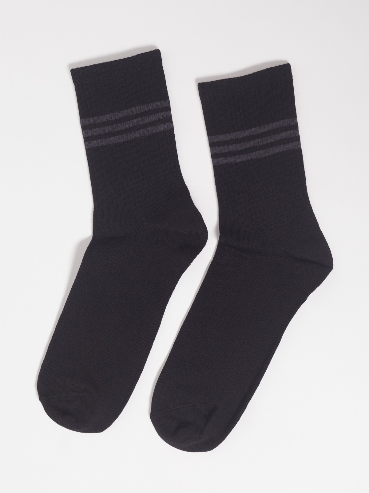 Набор высоких носков (3 пары в комплекте) zolla 01311998J185, цвет черный, размер 25-27 - фото 3