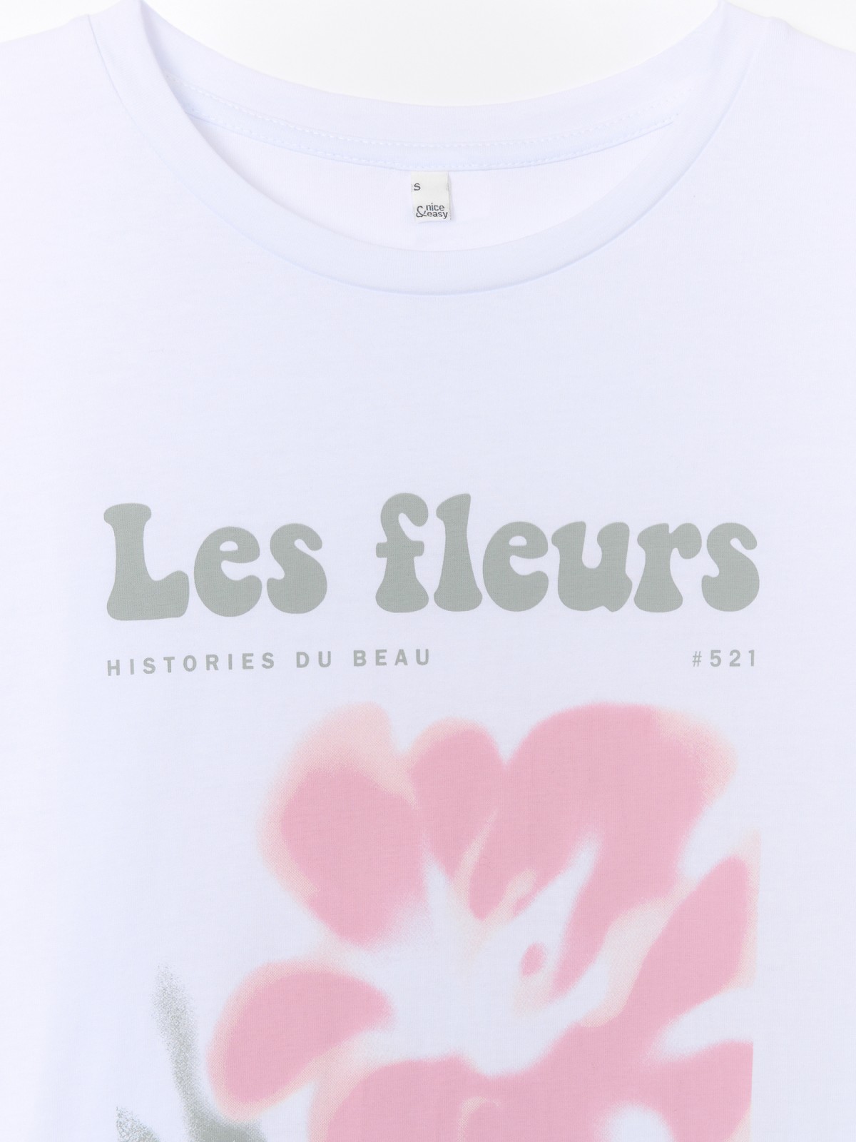 Футболка из хлопка с цветочным принтом